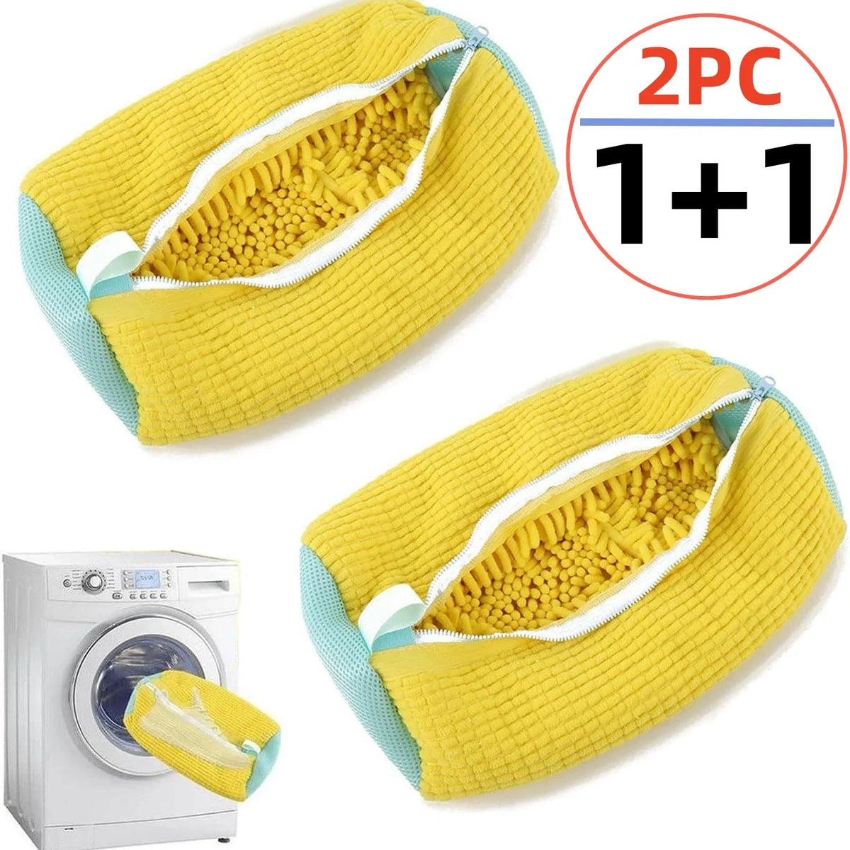 1/2PCS Washing Shoes Bag Cotton Laundry Fluffy Fibers Easily Remove Dirt Washing Bags Anti-Deformation Shoes Clothes Organize