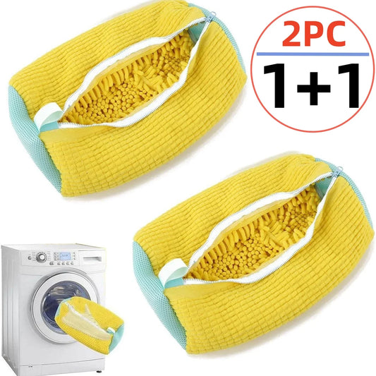 1/2PCS Washing Shoes Bag Cotton Laundry Fluffy Fibers Easily Remove Dirt Washing Bags Anti-Deformation Shoes Clothes Organize