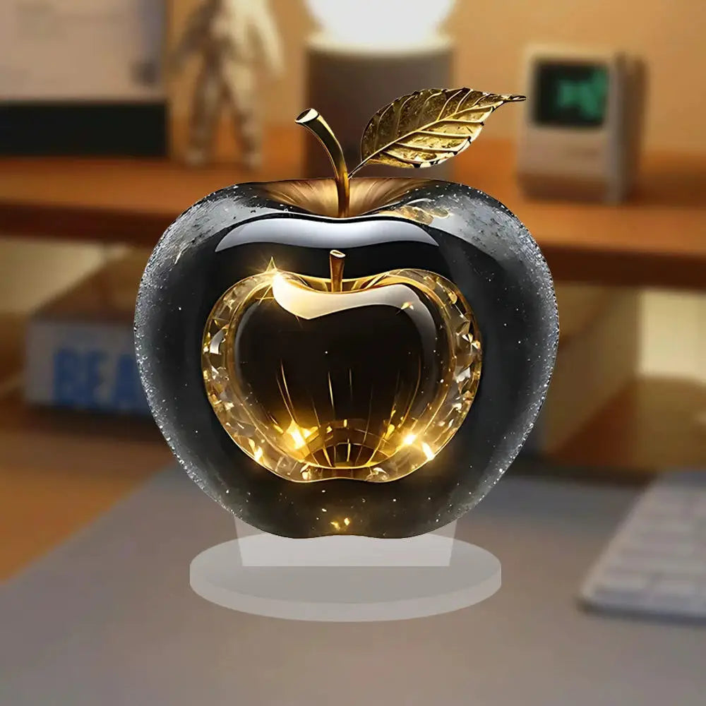 2D Acrylic Apple Landscape Desktop Decoration Ornament Home Living Room Entrance Tabletop Decoration Office Table Ornament