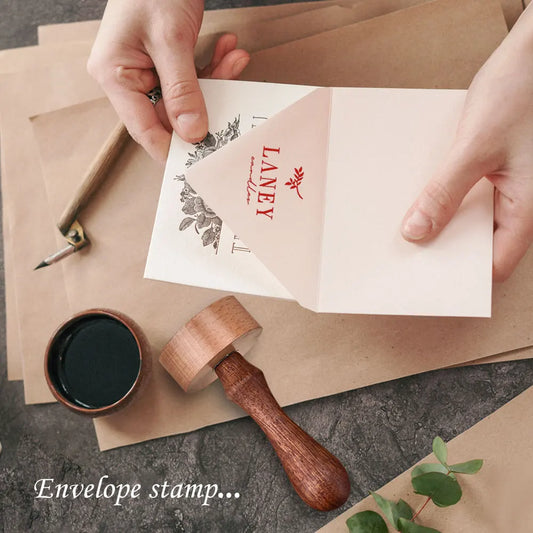 Wax Seal Stamp 26 Letter A-Z Set, Wooden Handle, Copper Head, For Envelopes, Invitations, Cards