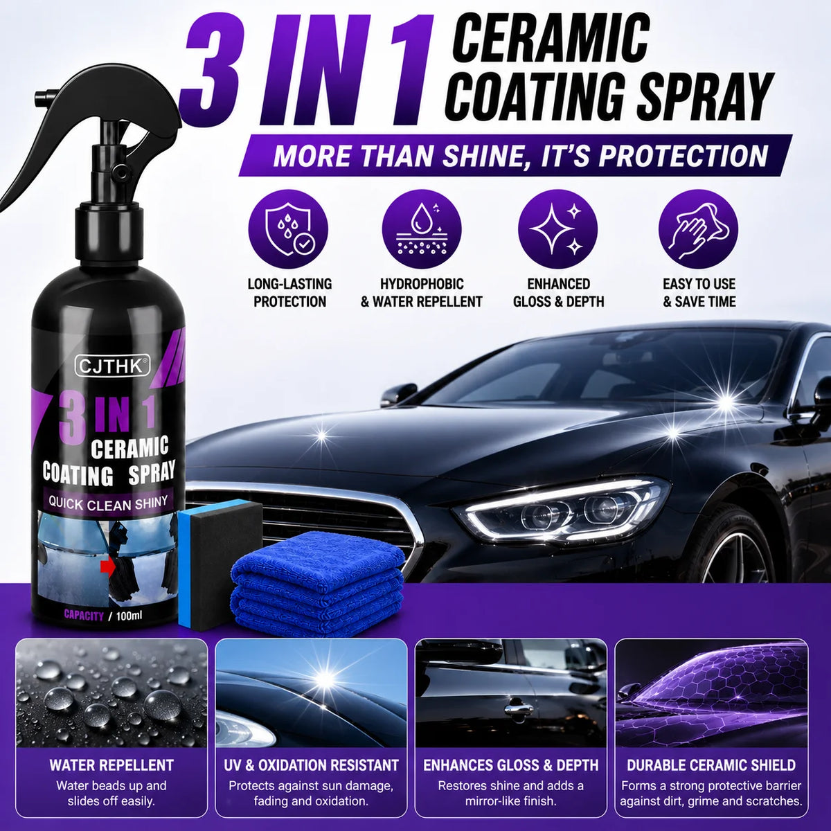 Car Ceramic Nano Coating Liquid Nano Crystal Hydrophobic Layer Coating Agent Auto Polish Liquid Nano Shine Protection Coating