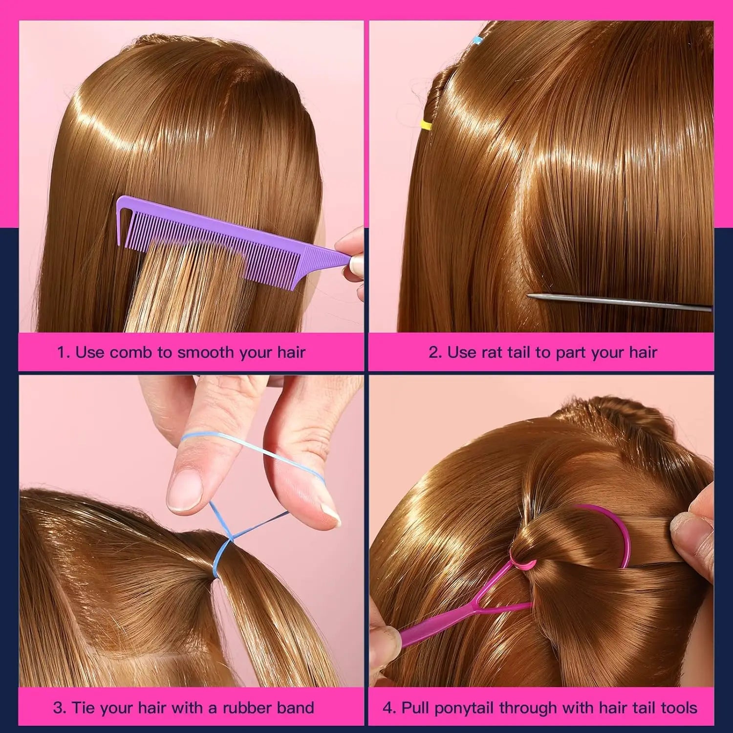 Elastic Hair Bands 24 Colors,Mini Hair Rubber Bands for Hair, Small Hair Ties,Colorful Hair Accessories for Toddler, Girl, Ki