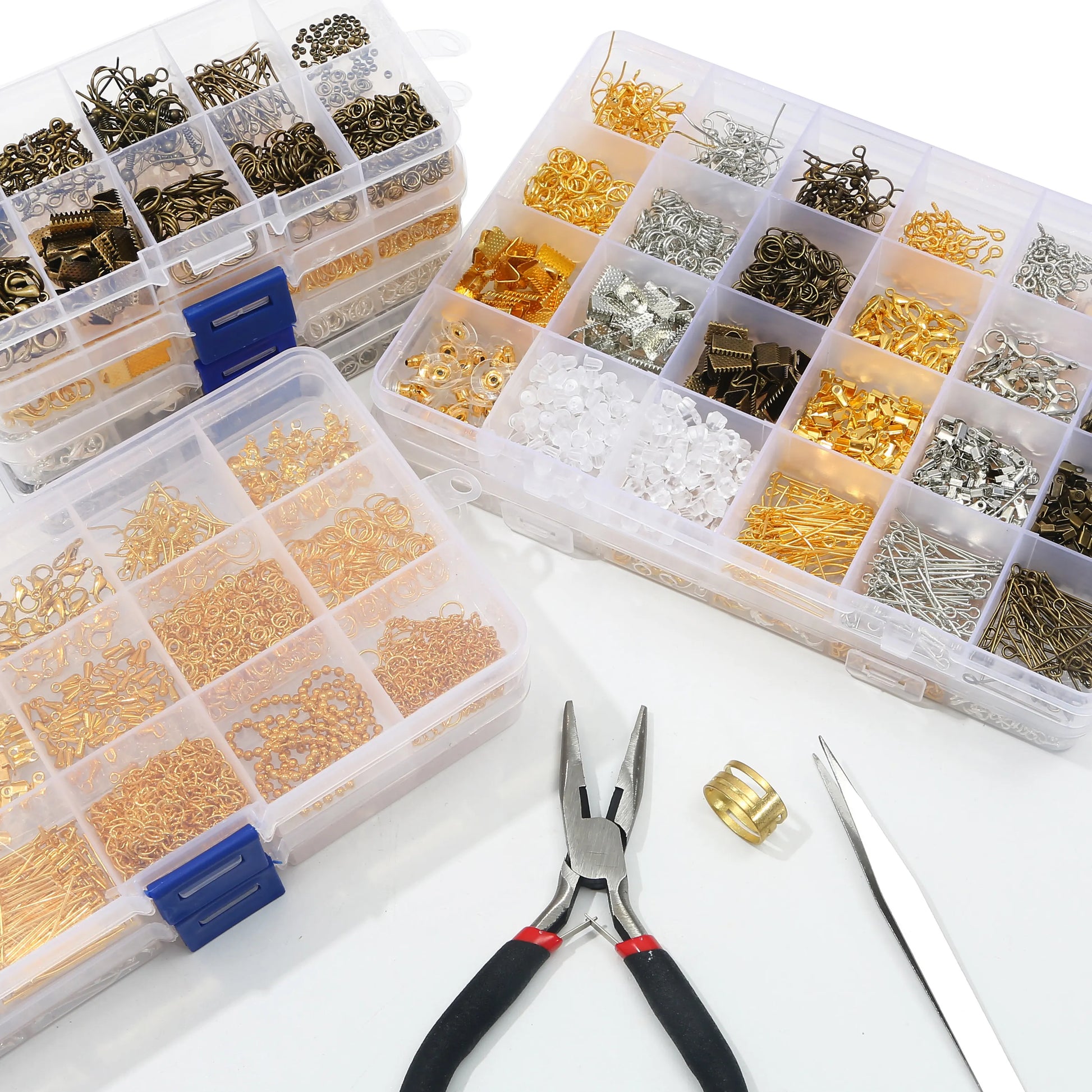 Jewelry Making Supplies Kit, DIY Jewelry Making Accessories, Colorful Beads, Clasps and Hooks, Crafting Supplies for Jewelry