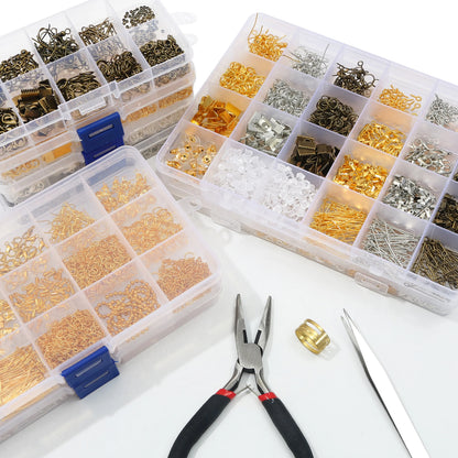 Jewelry Making Supplies Kit, DIY Jewelry Making Accessories, Colorful Beads, Clasps and Hooks, Crafting Supplies for Jewelry