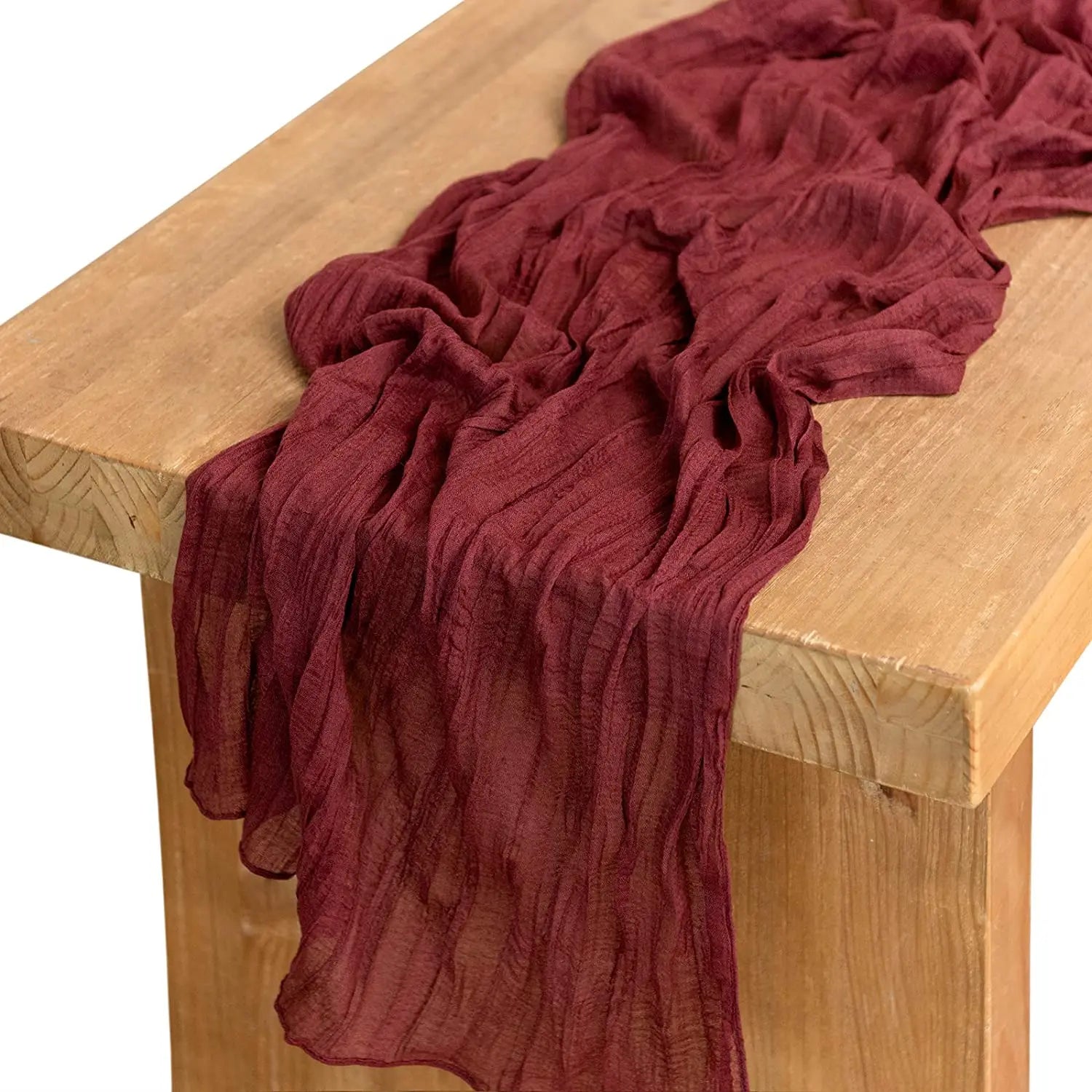 Semi-Sheer Gauze Table Runner Sage Cheesecloth Table Setting Dining Vintage Wedding Party Christmas Banquets Arches Cake Deco