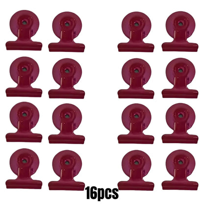4/16pcs Magnetic Clips Heavy Duty Refrigerator Whiteboard Space-Saving Clip Set for Kitchen Office Photo Displays Holder Deco
