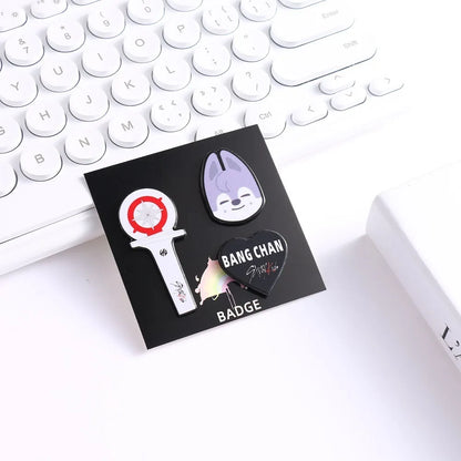 Stray kids mini brooch decoration accessories three piece set SKZOO mini animal bag clothing personalized decoration brooch -