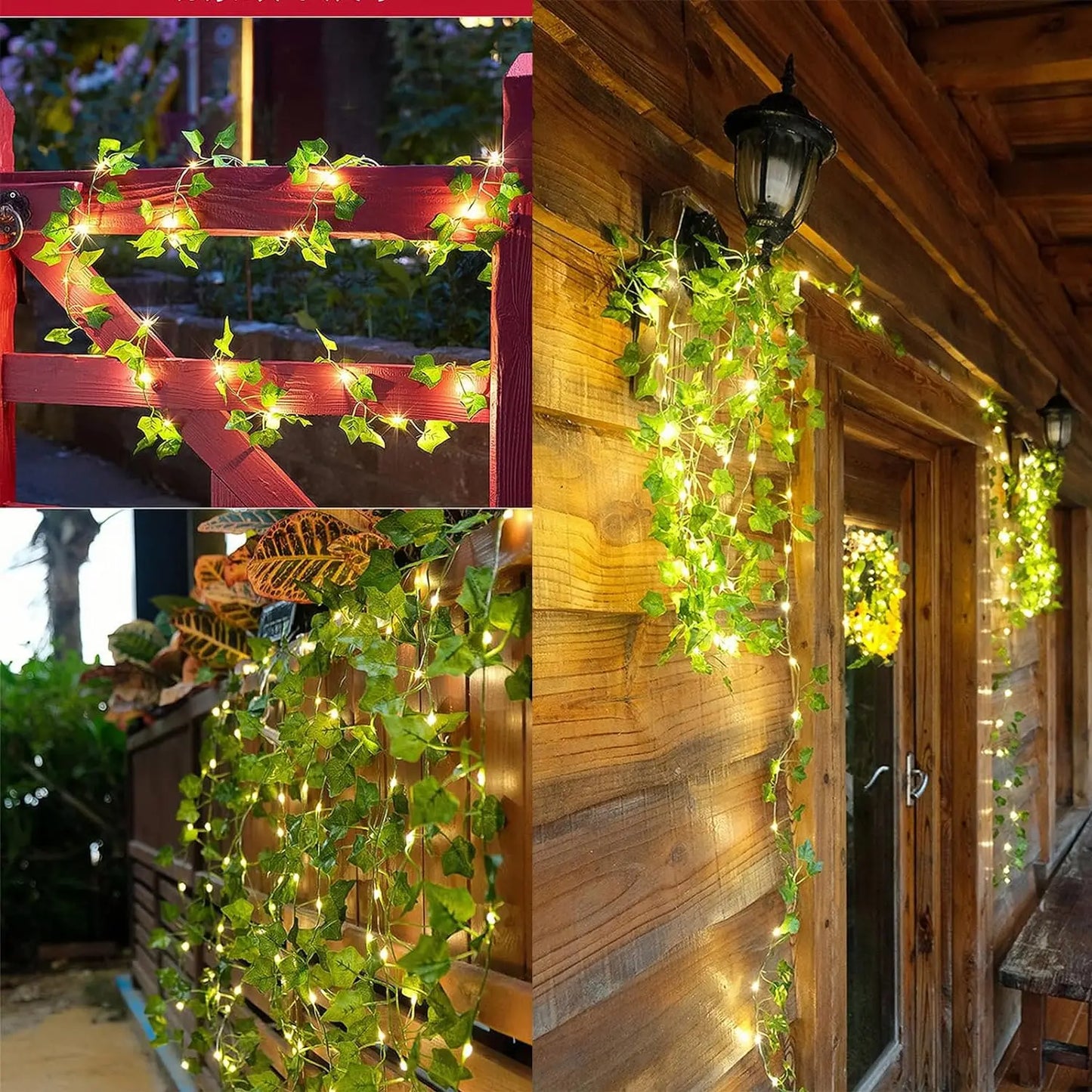 2M Green Leaf String Lights Artificial Ivy Vine Fairy Light Wedding Party Supplies Decoration Home Room Decor Wall Plant Wrea