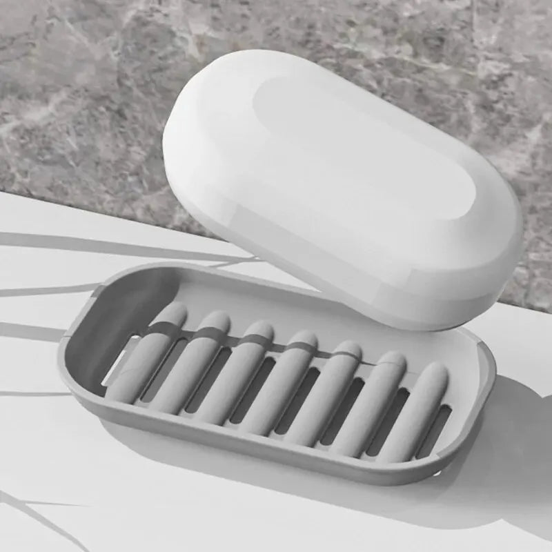 Fashion Portable Sealed Waterproof Soap Box for Travel, Hiking, and Camping - Draining Design