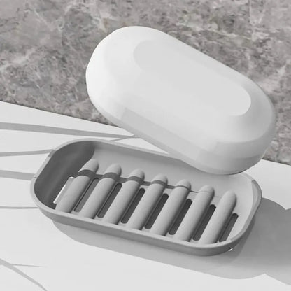 Fashion Portable Sealed Waterproof Soap Box for Travel, Hiking, and Camping - Draining Design