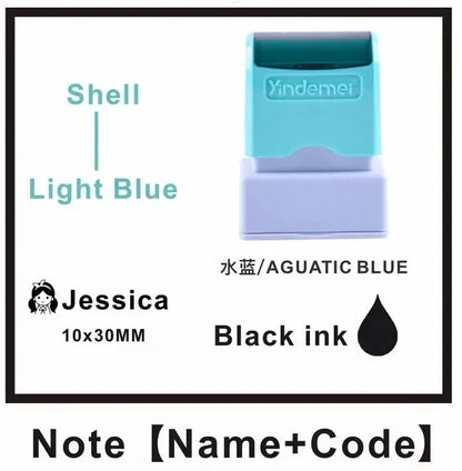 Customized Arabic Hebrew Name Stamp Waterproof Seal Custom Teacher Signature Student Child Cloth Ink Stamp Selfing-inking Sta