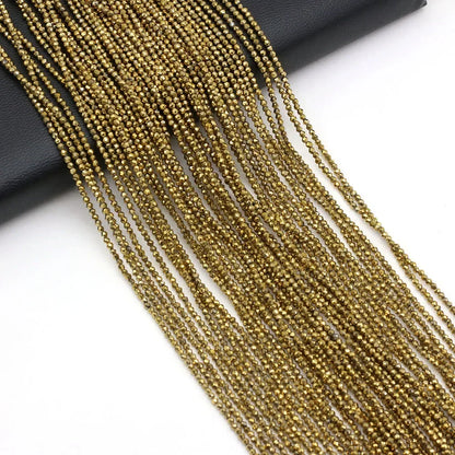 Natural Stone Beads Small Round Beads Mix Color Faceted Loose Spacer Beaded for Jewelry Making DIY Bracelet Necklace Accessor