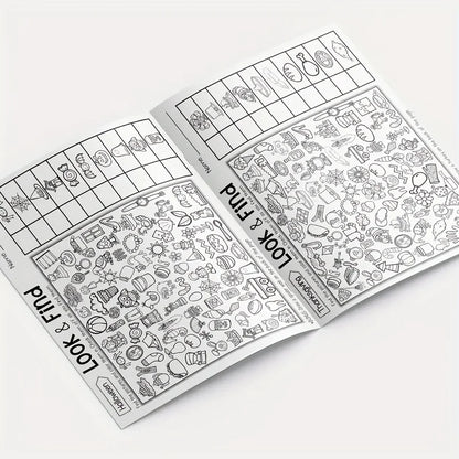 Children's Hidden Objects Coloring Book, with 100+ Find & Color Pages - Interactive Find & Color Activity Workbook for School