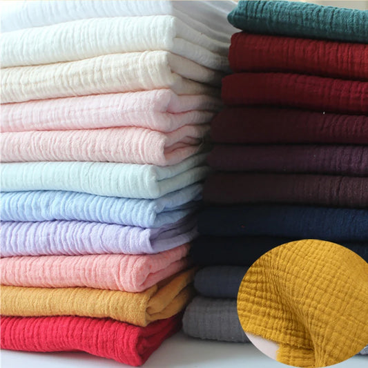 Double Gauze Cotton Fabric 100% Cotton for DIY Craft Sewing Material Dress Towel Bedding Sets Cheesecloth Table Runner Fabric