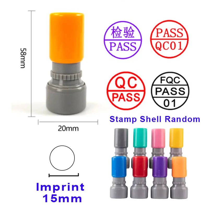 Custom QA QC Teacher Name Ink Stamp Signature Calligraphy Selfing-Inking Personalized Letter Stamp For School Student Child -