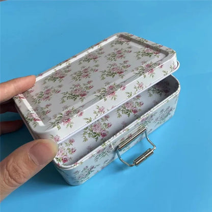 Vintage Metal Storage Canister with Lid – Durable Cookie & Candy Box, Aesthetic Organizer, Ideal Gift for All Occasions