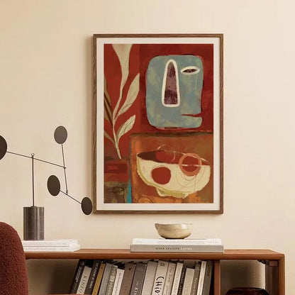 Vintage Abstract Geometry Revival Gallery Canvas Wall Art Print Poster Mural for Living Room Bedroom Office Wall Decor Gift