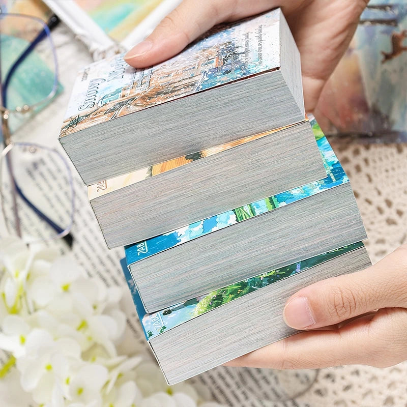 200 sheet Four Seasons Landscape material paper Decor Diary Album Scrapbooking material Background paper junk journal supplie