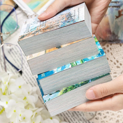 200 sheet Four Seasons Landscape material paper Decor Diary Album Scrapbooking material Background paper junk journal supplie