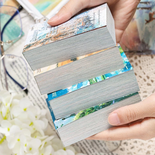 200 sheet Four Seasons Landscape material paper Decor Diary Album Scrapbooking material Background paper junk journal supplie