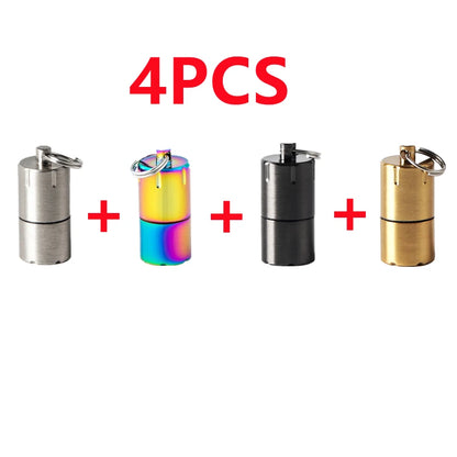 Outdoor Creative Mini Lighter Retro Keychain Pendant Cigar Cigarettes Smoking Accessories Lighters Funny Gadgets - 4 pcs