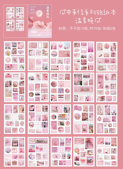 Stickers Book Landscape Decorative Decal Film Impression Seal For DIY Diary Planner Scrapbook Album School Supplies Stationer