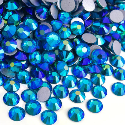 Billow Blue Series Non Hotfix Rhinestones SS6-SS30 Nail Charm Art Flatback Crystals Super Glitter Glass Strass for DIY Craft 