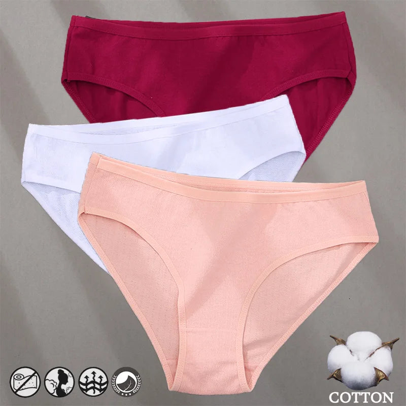 Cotton Panties Jacquard Design Pattern Women Panties Underwear Sexy Female Lingerie Briefs Solid Color Intimate Pantys for Wo