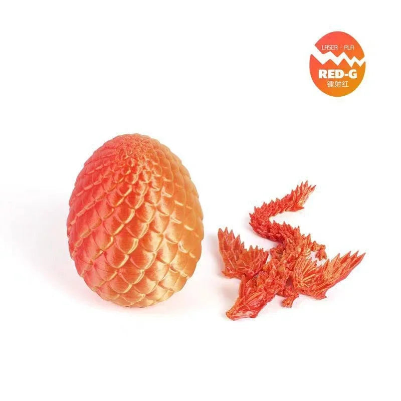 3D Printed Dragon Colorful Gem Dragon Figurines Movable Joint Rotatable Articulated Dragon Crafts Desktop Western Action Figu