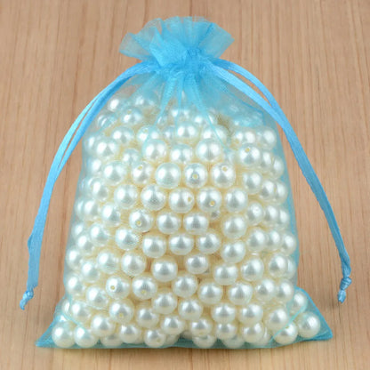 100pcs 24 Colors Jewelry Packaging Bag 5*7 7*9 9*12 10*15cm Organza Bags Gift Storage Wedding Drawstring Pouches Wholesales -