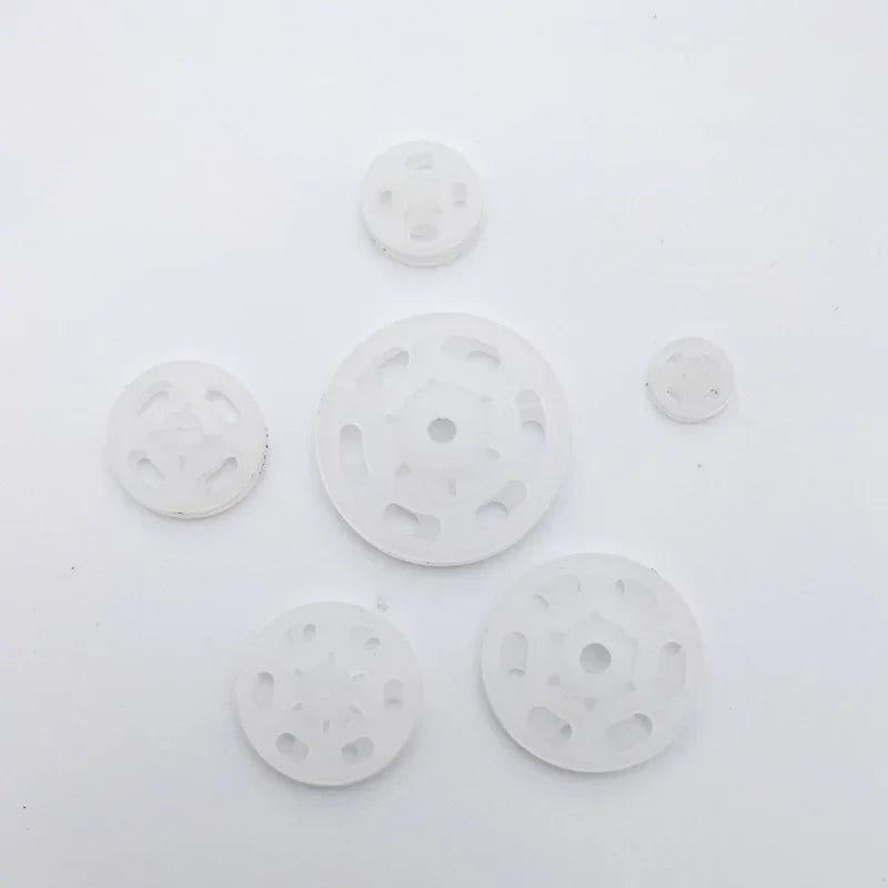 50set Plastic Sew-on Press Buttons Round Clear Invisible Snap Fasteners Buttons for Sewing Baby Clothing DIY Crafts Handmade 