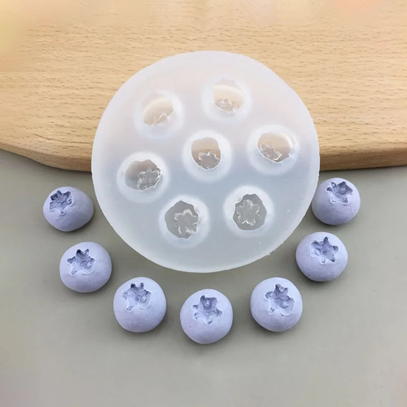 1Pc Blueberry Raspberry Candle Mold Simulation Fruit Fondant Silicone Mould DIY Chocolate Cookie Baking Mold Cake Decor Suppl