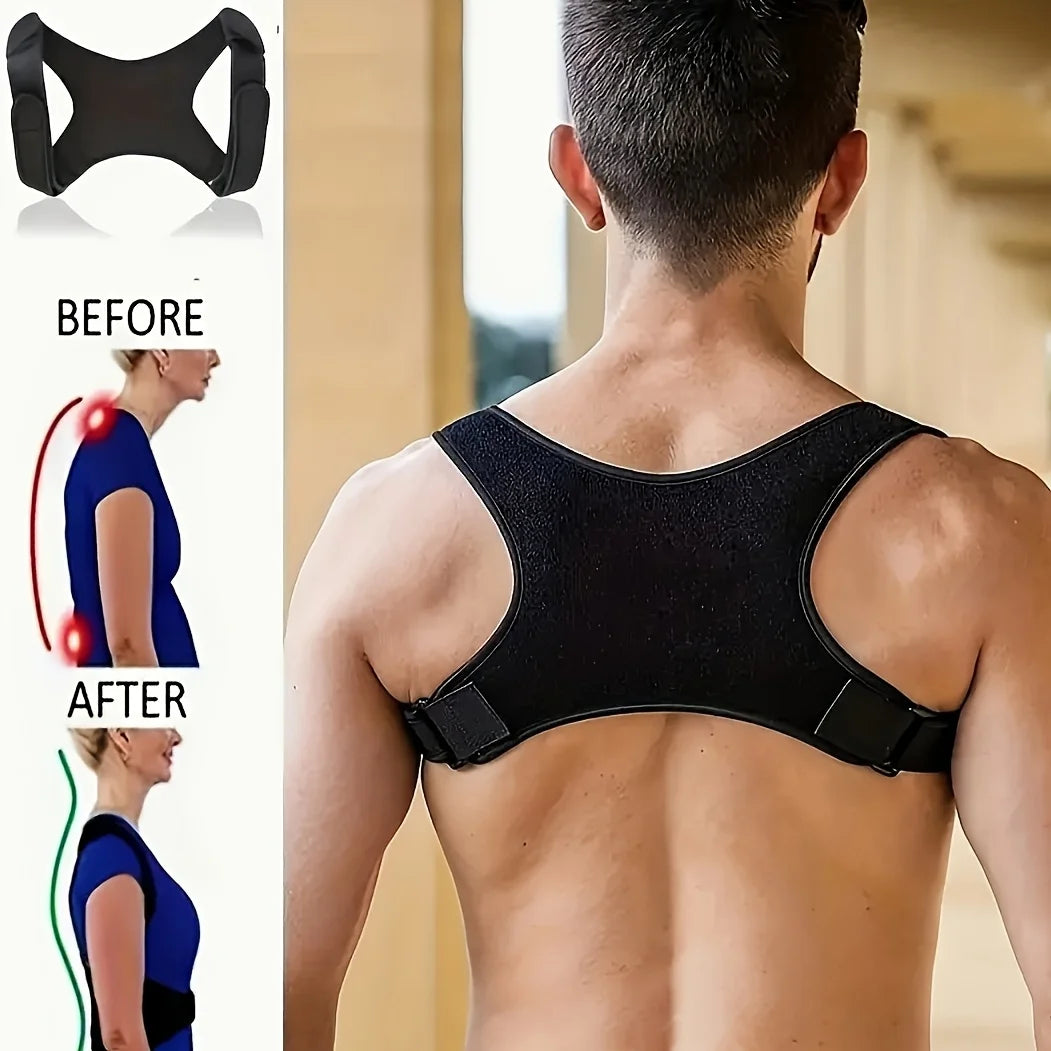 Adjustable Posture Corrector Back Support Belt- Breathable, Non-Slip, Ergonomic Support for Improved Posture, Suitable for Si