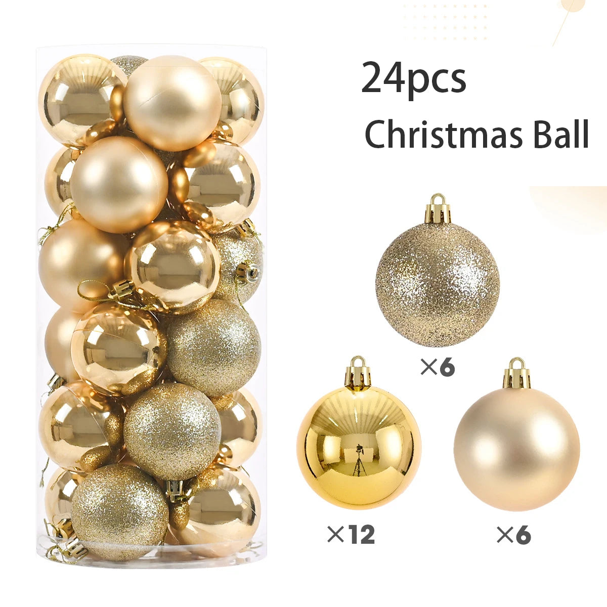 24pcs 3cm Christmas Balls Christmas Tree Ornaments Ball Xmas Hanging Tree Pendants Home Party Christmas Tree Decor New Year G