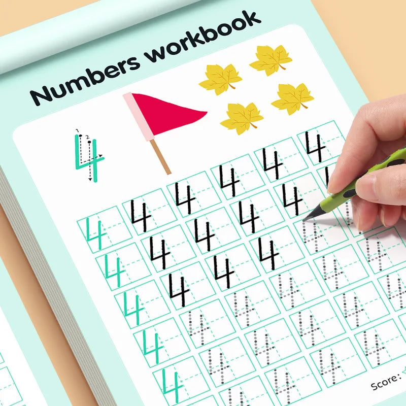 A 48-page children's writing practice workbook, numbered 0-100 tracing paper, suitable for preschool classes and kindergarten