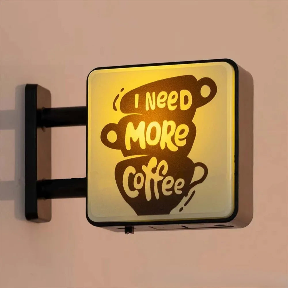 Retro Coffee Shop Fridge Magnet, Glowing Miniature Pegboard Refrigerator Magnet, Creative Coffee Corner Magnetic Ornament, Ho