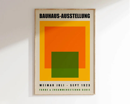 Mid Century Bauhaus Geometric Canvas Prints Poster Retro Abstract Wall Art Painting Pics for Modern Living Room Home Decorati