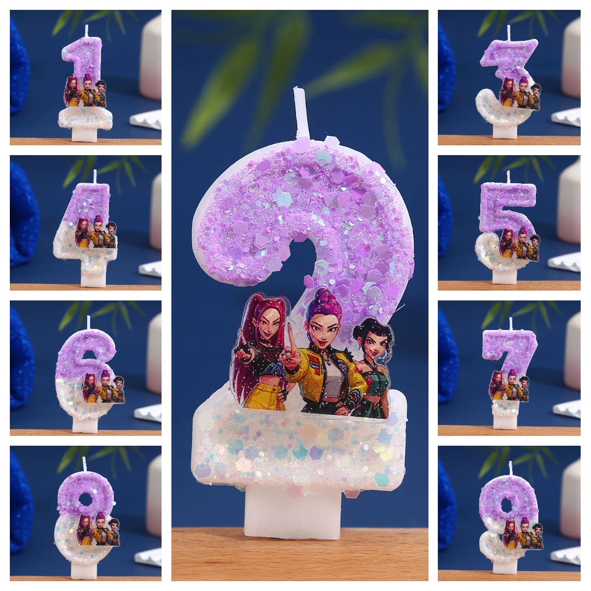 NEW Demon Digital Candle Cake Decoration Number Candle Cake Top Birthday Party Kpop Cake Decoration