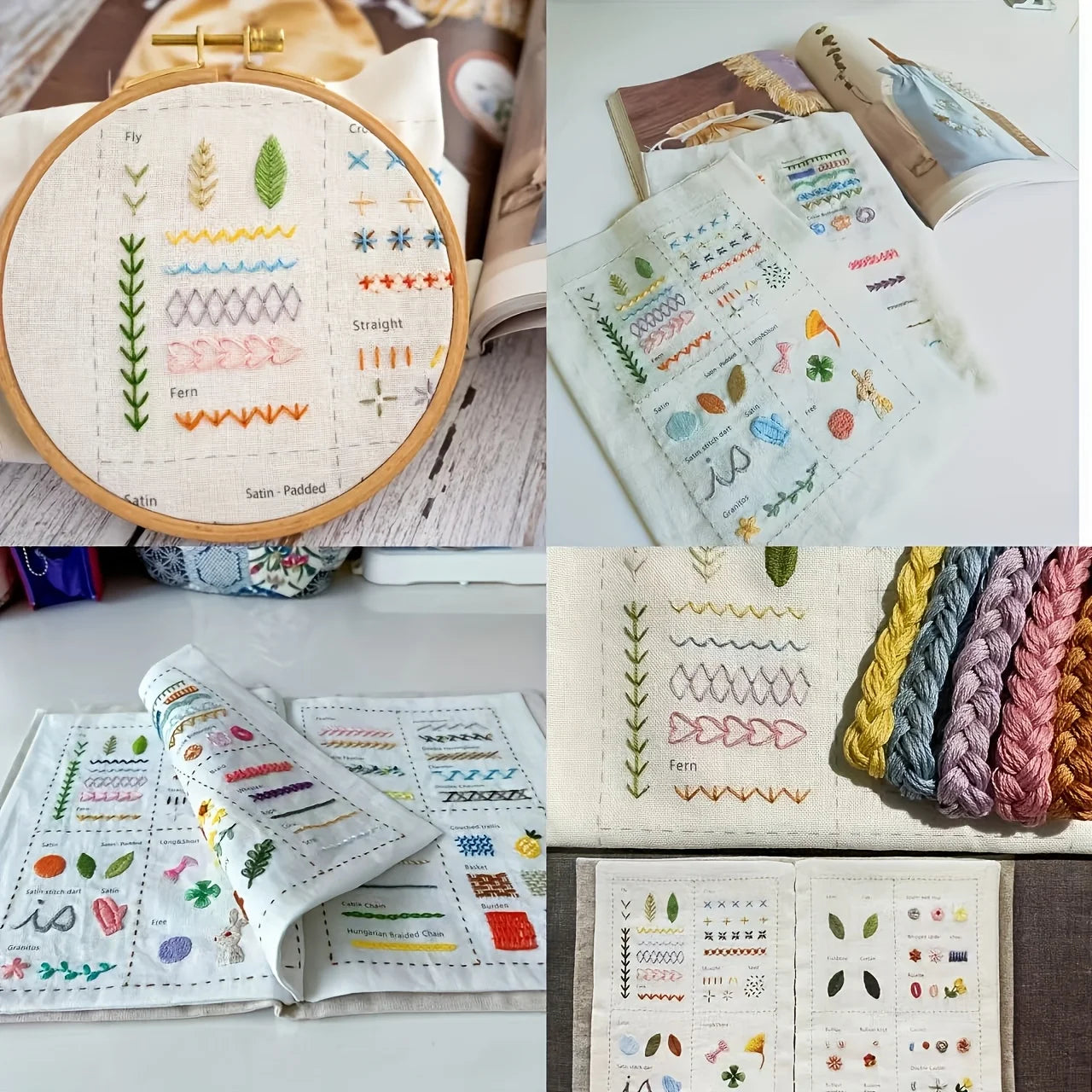 1 set of embroidery embroidery books, stitch books, DIY stitch books, embroidery sewing books, embroidery sewing books, embro