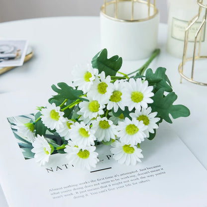 21 Heads Artificial Flower Autumn Silk Daisy Bouquet Decor Vase Home Wedding Decor Household Products Holiday Party DIY Gift 