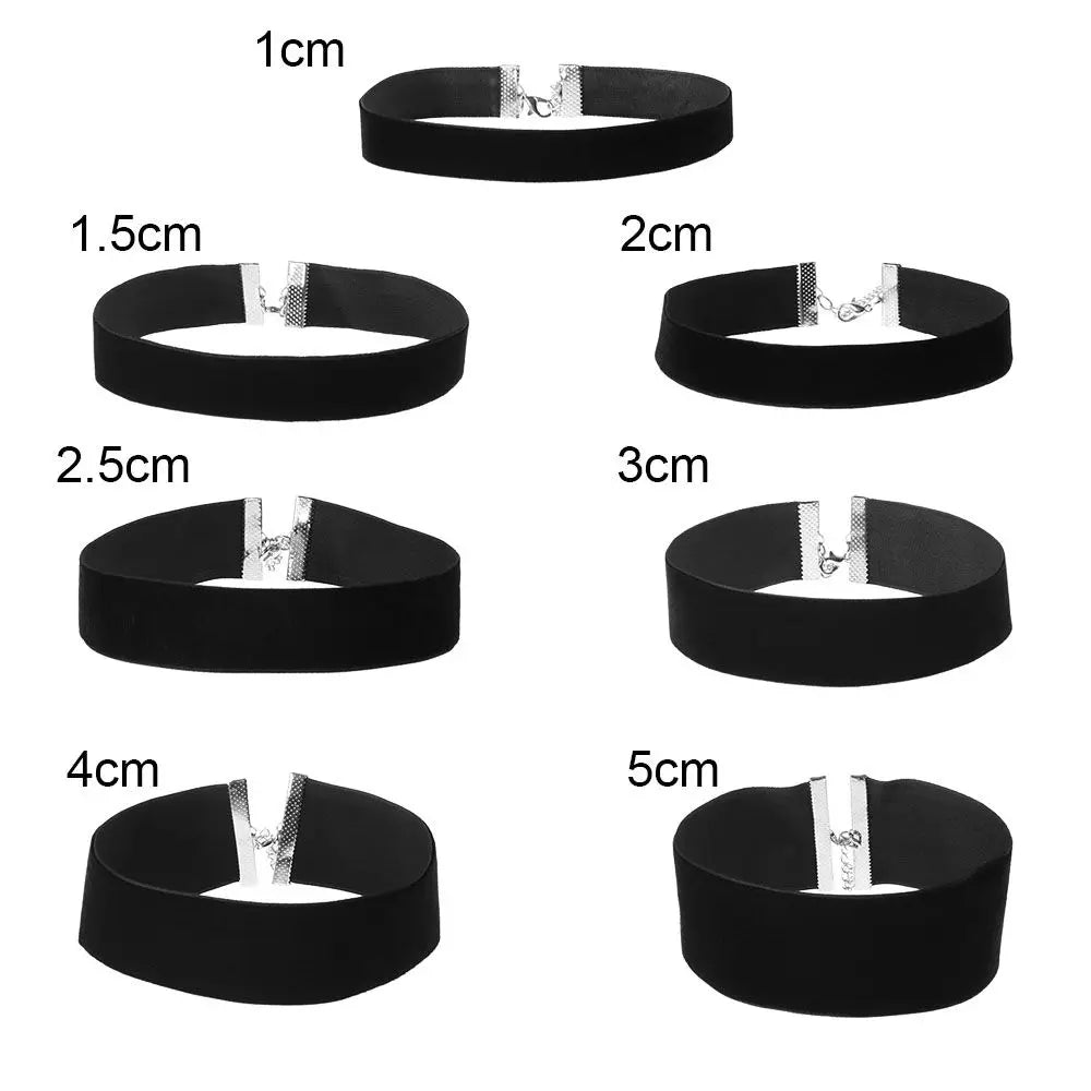 Adjustable Elegant Classic Vintage Velvet Choker Gothic Black Ribbon Necklace
