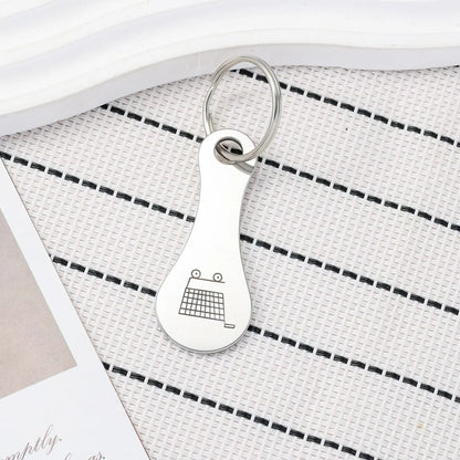  1Pcs Cart Shopping Token Trolley Key Keychain Coin Quarter Grocery Supermarket Holder Keyring Metal Ring Change Unlock Coin