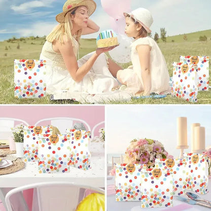 20/40 Pieces Bohemian Birthday Party Favor Bags with Seal Sticker - Party Birthday, Wedding, Camping Party Use, Decoration Su