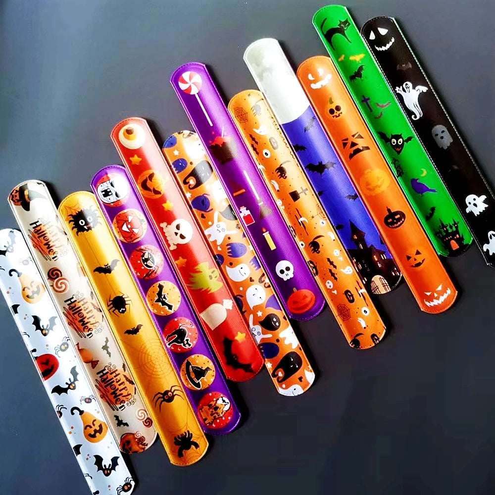 20/50Pcs Halloween Christmas Pattern Wristband Decoration Toys Kids Birthday Party Gifts Pinata Filler New Year's Party Favor