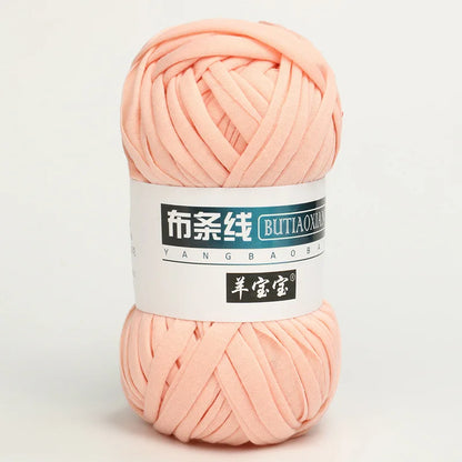 Crochet Bag Yarn, 100g T-Shirt Knitting Yarn, Soft Polyester Yarn for Coasters, Hats, Slippers, Crochet Projects, Thick Cloth