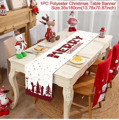 Table Runner Christmas Decoration For Home Decor 2025 Gifts - 27