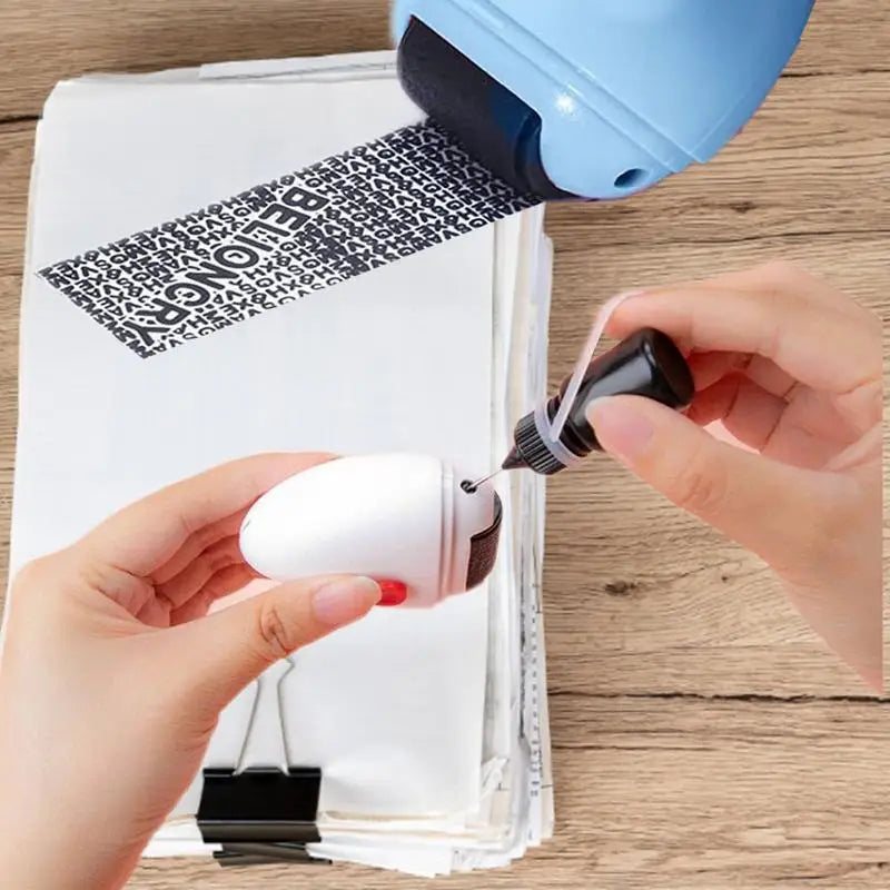 5ml Black Ink Oil Refills For Stamp Multifunctional Practical Stamp Roller AccessoriesWaterproof Privacy Protective Supplies