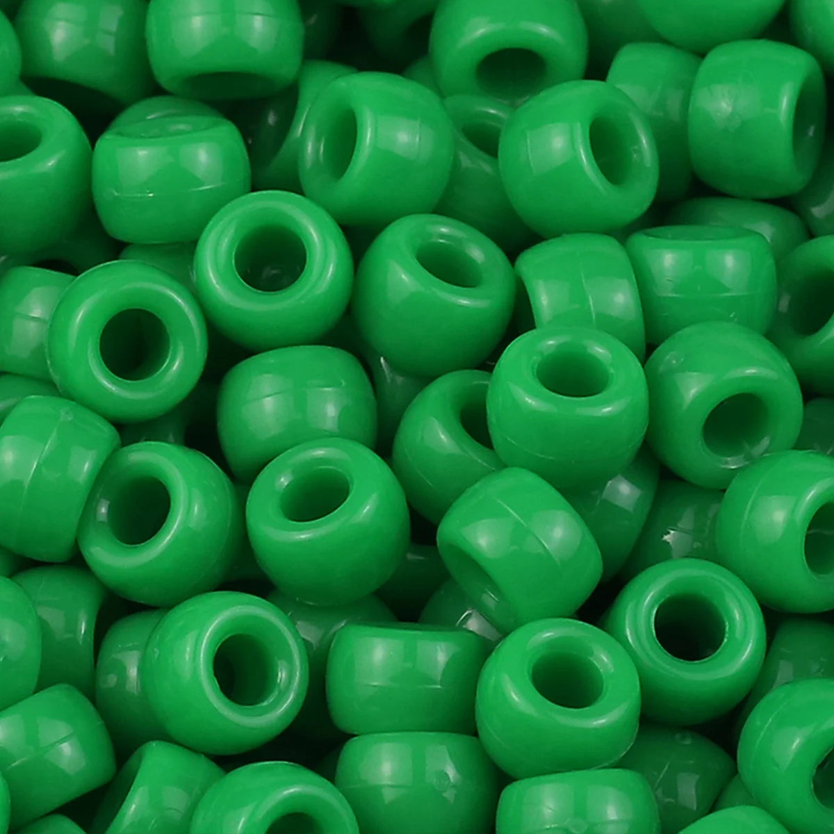 100/200/400pcs 6x9mm Solid Color Large Hole Pony Beads DIY Jewelry Making For Friendship Bracelets & Hair Braids Craft Suppli