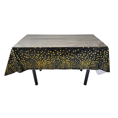 Disposable Tablecloth White Black Pink Gold Table Cover Plastic Birthday Wedding Table Cloth Party Dining Table Decoration Fa