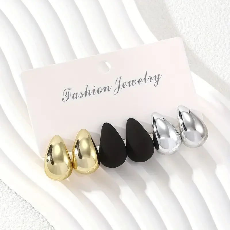 Vintage Elegant Teardrop Stud Earring Set Chic Simple Fashion Lightweight Earrings for Women Daily Wear Party Jewelry Gift 20